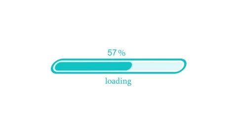 Animated Sleek Waiting Progress Bar, Minimal Loading Bar with Clean Animation Stock Footage 309965590