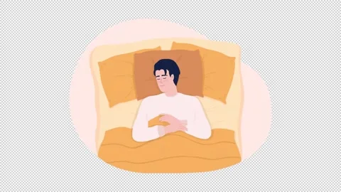 Animated sleeping characters set Stock Footage 226586828