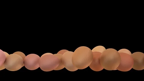 Animated slowly rolling or tumbling from left to right few regular chicken eggs Stock Footage 103243159