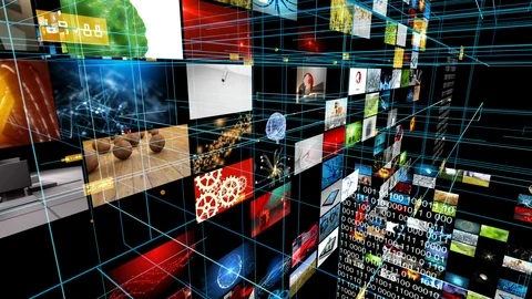 Animated small rectangles forming a wall Video stock 106678726