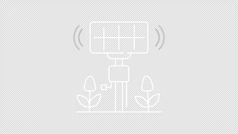 Animated smart agriculture sensor white icon Stock Footage 300539455
