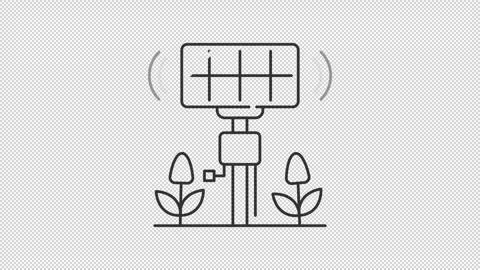 Animated smart farming tools icons Stock Footage 300441620