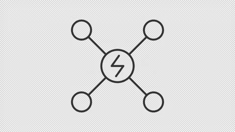 Animated smart grid icon Stock Footage 288073519