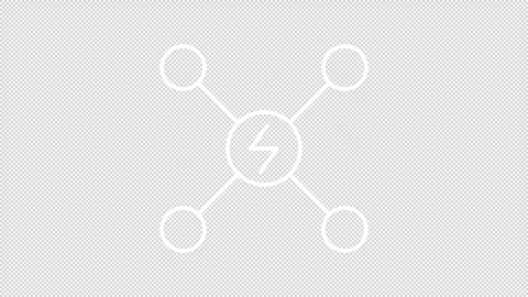 Animated smart grid white icon Stock Footage 288075711