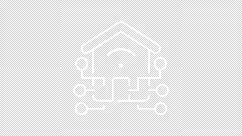 Animated smart house white icon Stock Footage 288075710