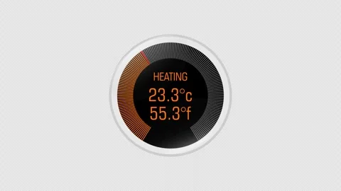 Animated smart wall thermostat heating Stock Footage 288506203