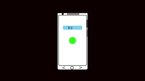 Animated smartphone app interface green circle loading button minimalist 4k.. Stock Footage 321444508