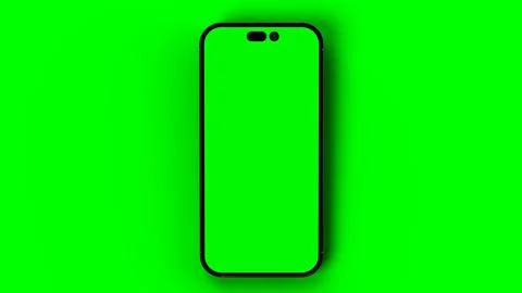 Animated smartphone with green screen display and background for app commercials Stock Illustration