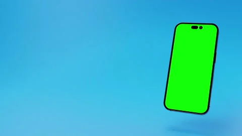 Animated smartphone with greenscreen display for content Stock Footage 228486617