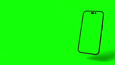 Animated smartphone with greenscreen display for content 스톡 동영상 228615568