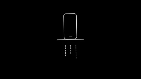 Animated Smartphone Icon Showing Screen Auto Rotate from Portrait to Landscape Stock Footage 339224349
