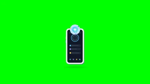 Animated Smartphone Interface Connecting To Various Apps and Services Stock Footage 348033425