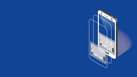 Animated Smartphone Interface Layers Intro Video Stock Footage 338187797