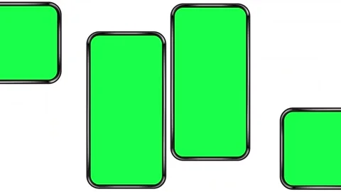 Animated Smartphone Movement Green Screen Layout Device Office Mockup Template Video stock 192855506