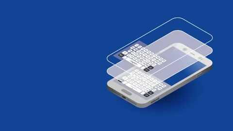 Animated Smartphone Screen Assembly Intro Video Stock Footage 338187800