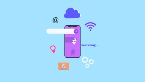 Animated Smartphone With Search Engine Optimization Icons. Stock Footage 296331581