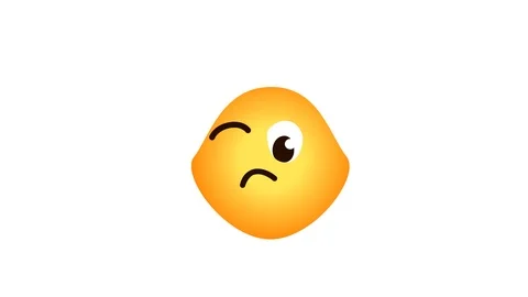 The animated smiley was offended. alpha channel looped Stock Footage 117418475
