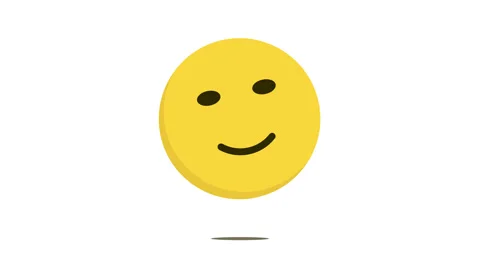 Animated smiling emoji on a white background. Seamless looping 4K animation. Stock Footage 131521744
