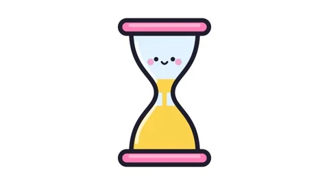 Animated Smiling Hourglass Time Concept. Video stock 336182064