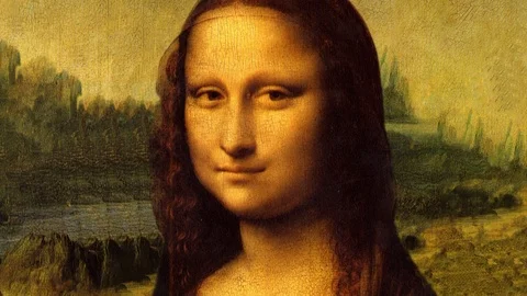 Animated smiling Mona Lisa painted by L... | Stock Video | Pond5