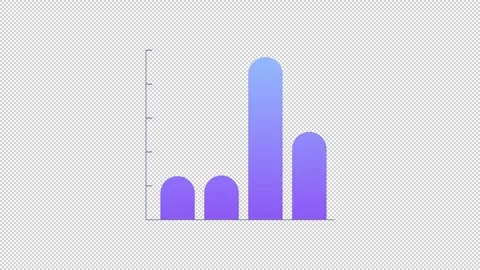 Animated smooth bar chart Stock Footage 296581828