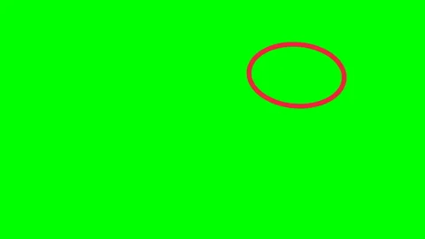 Animated Smooth Red Wide Oval Green Screen Motion Overlay 動画素材 347447277