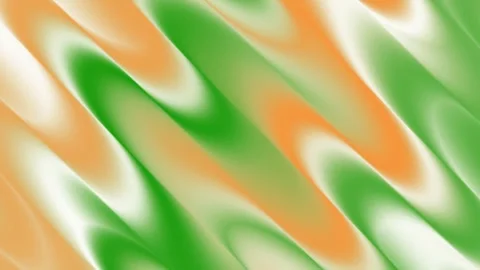 Animated smoothly and liquidy motion of indian national flag colour backgro.. Stock Footage 312518768