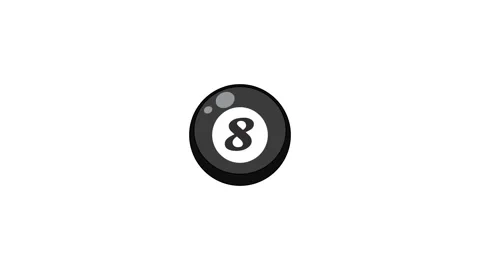 Animated Snooker Eight Ball Shattering and Reassembling Sequence Stock Footage 313574333