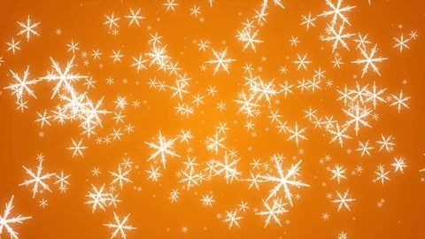 Animated Snow Falling on Orange Background Video stock 118439954