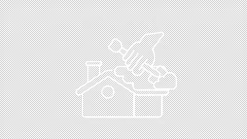 Animated snow removal white line icons Stock Footage 320223402