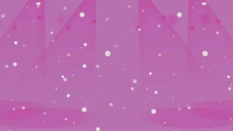 Animated snowfall with glowing white particles on pink background Stock Footage 317301301