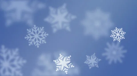 Animated Snowflake Blue Background - 29.97 fps Stock Footage 32707470