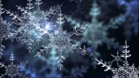 Animated snowflake drop from the winter sky Stock-Footage 49639784