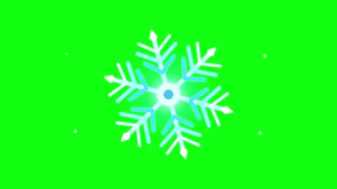 Animated snowflake on green screen Stock Footage 346981795