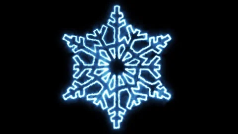 Animated snowflake white and blue colors shiny on a alpha channel blinks an.. 库存影片 296190453