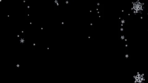 Animated Snowflakes:  Alpha Channel Video stock 34947325