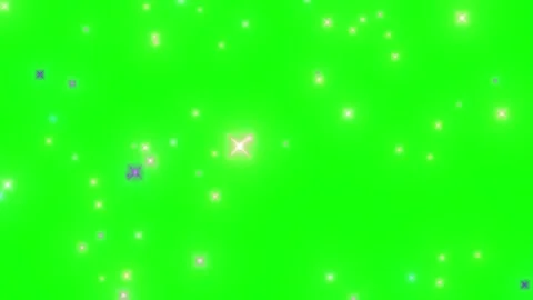 Animated snowflakes and sparkles falling on green screen background with Vídeo Stock 344415973