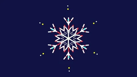 Animated snowflakes Stock Footage