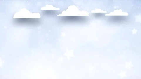 Animated snowy clouds copy space winter background Video stock 323493553
