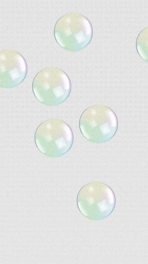Animated soap bubbles flying chaotically. Animation with alpha channel. Stock Footage 278386522