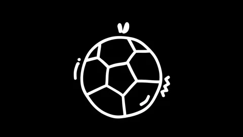 Animated soccer ball bouncing against a black background, symbolizing sport.. Stock Footage 319588371