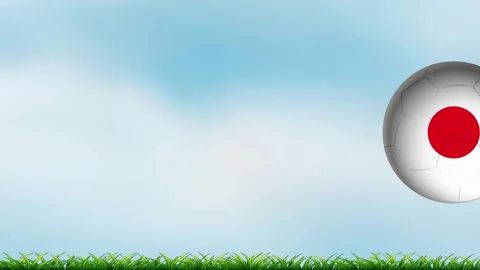 Animated Soccer Ball with Red Circle Bouncing Across Grass Field Stock Footage 340968946