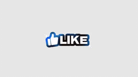 Animated Social Media Like Button with Glowing Thumbs Up Icon Stock Footage 334465242
