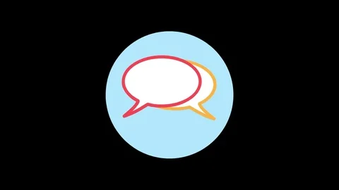 Animated Social Media Chat Comment Icon w alpha 4k Stock Footage 84515653