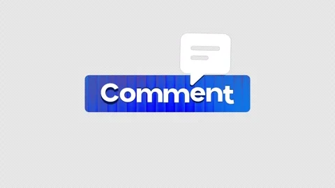 Animated Social Media Comment Button with Color Change Stock Footage 334714245