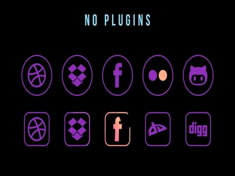Animated Social Media Icons Stock After Effects