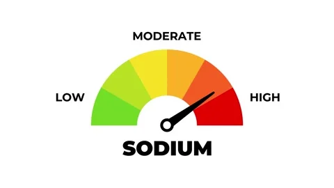 Animated Sodium Level Indicator Low to High A Visual Infographic Animation Stock Footage 314754436
