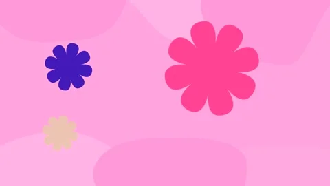 Animated soft abstract pink v background full of blooming pink flowers Stock Footage 274262766