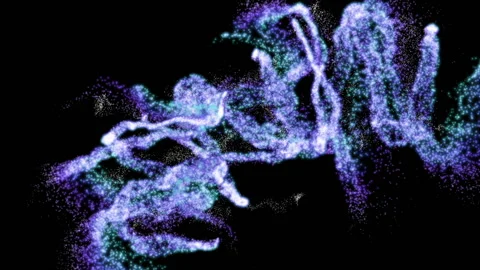 Animated soft focus cool color particles Stock Footage 144910940