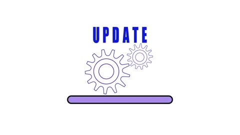 Animated software upgrade progress bar with gears clean minimalist design d.. Stock Footage 321444111